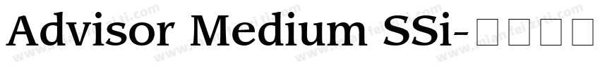 Advisor Medium SSi字体转换